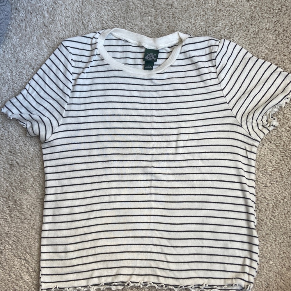 Wild Fable Cropped Stripped Tee